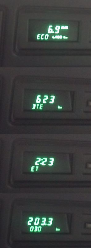 Daytona 2,2 TII Verbrauch
Anzeige nach 200km Fahrt, halbe / halbe,  Autobahn mit 130km/h und LandstraÃŸe 
