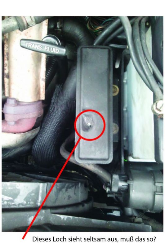 Unterdruckdose
Ist dieses Loch dort normal? Sieht irgendwie seltsam aus.

