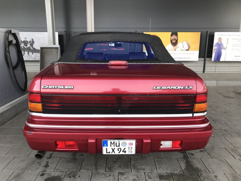 kleines hinteres Kennzeichen 
