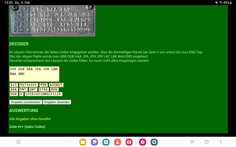 Schlüsselwörter: Fender tag